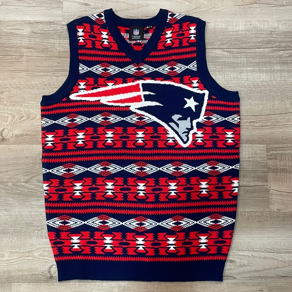 NFL Team Apparel New England Patriots Sweater Vest, Size Small BNWOT
